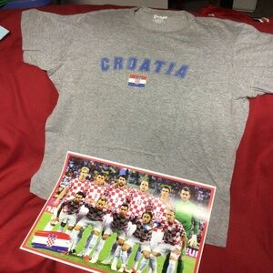 Croatia tshirt and 2022 World Cup poster